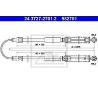 ATE 24372727012 Ръчна спирачка,въжен механизъм