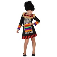 Карнавален Зулу костюм за момиче. Карнавален костюм за Момиче, Възраст: 8 години