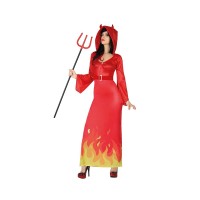 Червена рокля на дявол за жена. Карнавален костюм за Жена, Размер: S