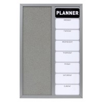 Zeller 11524 Weekly Planner / 40 x 60 Aluminium Grey (In German)
