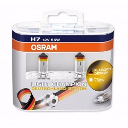 Автомобилни крушки Osram LCG H7 Халогенна крушка за преден фар, лимитирана серия с немския флаг 64210LCG, 12 V 55W, 2 броя в комплект