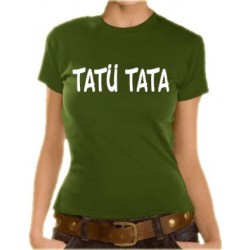 Дамска тениска с надпис Tat? Tata