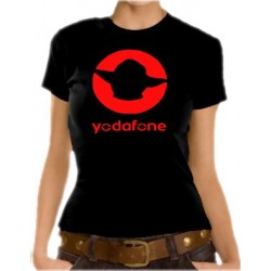 Дамска тениска с надпис Yodafone