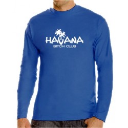 Мъжка тениска с дълъг ръкав и надпис Havana - Bitch Club
