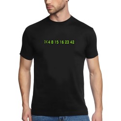 Мъжка тениска с надпис цифри 4 8 15 16 23 42