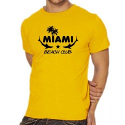 Мъжка тениска с надпис Miami - Beach Club