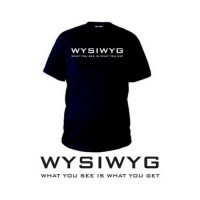Мъжка тениска с надпис на английски WYSIWYG(Това което виждаш е това което вземаш)
