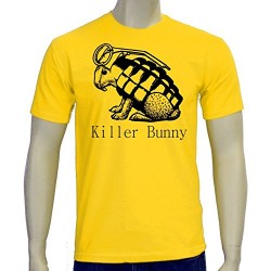 Мъжка тениска с надпис на английски Заек убиец