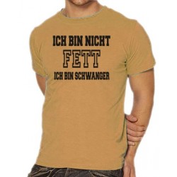 Мъжка тениска с надпис на немски Аз не сам дебела - Аз съм бременна