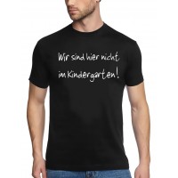 Мъжка тениска с надпис на немски Тук не ви е детска градина