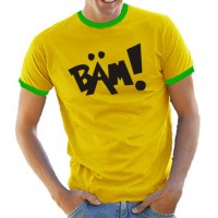Мъжка тениска с надпис на немскиБам