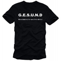 Мъжка тениска с надпис на немскиG.E.S.U.N.D.