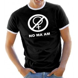 Мъжка тениска с надпис No Ma'am
