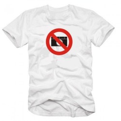 Мъжка тениска с обозначение Снимането забранено