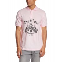 Мъжка тениска с яка и надпис TIERRA DEL FUEGO